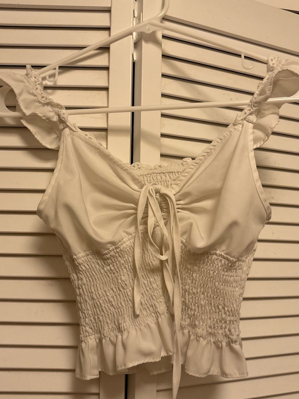 White BoHo Top XSMALL